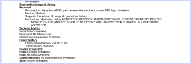 MEdical record review misclassification