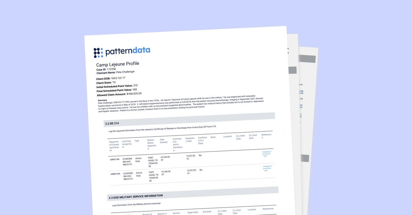 Claimant profile creationa