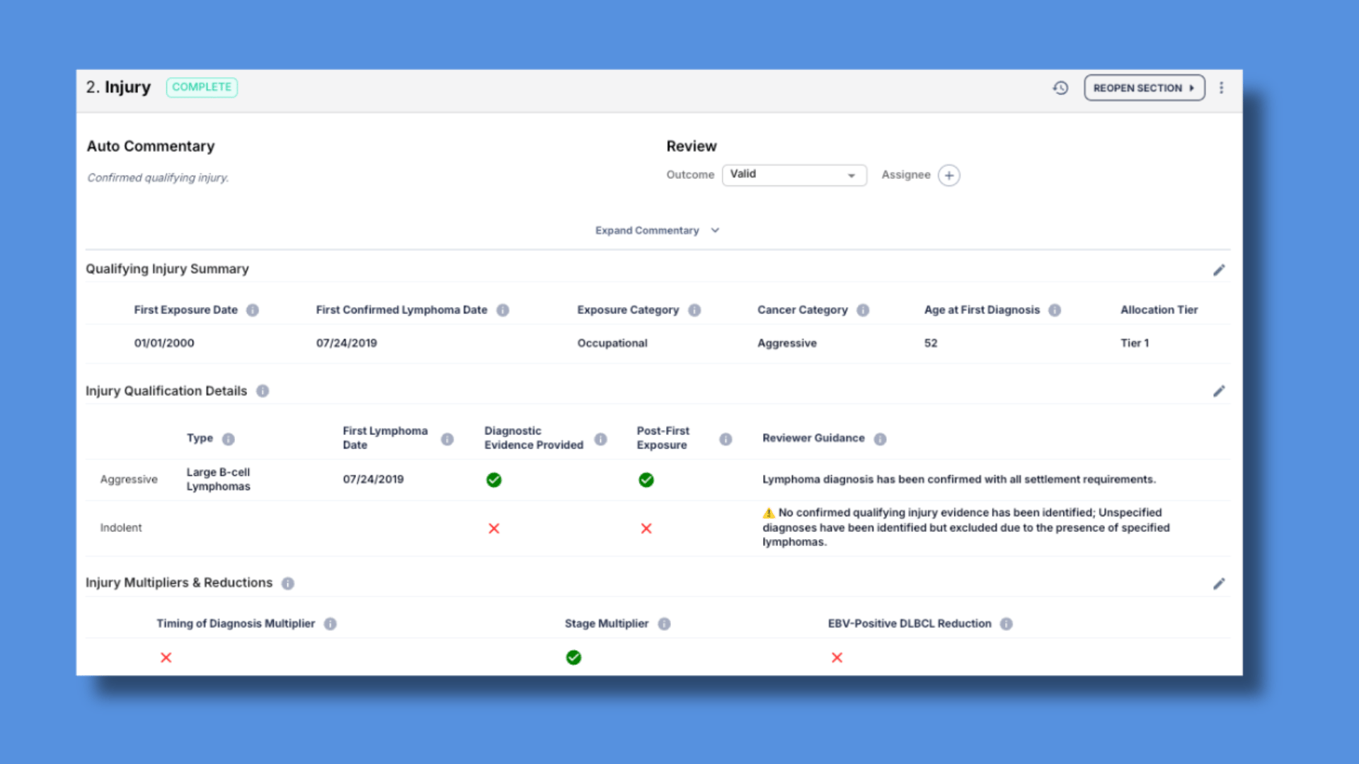 Review extracted evidence alongside source records