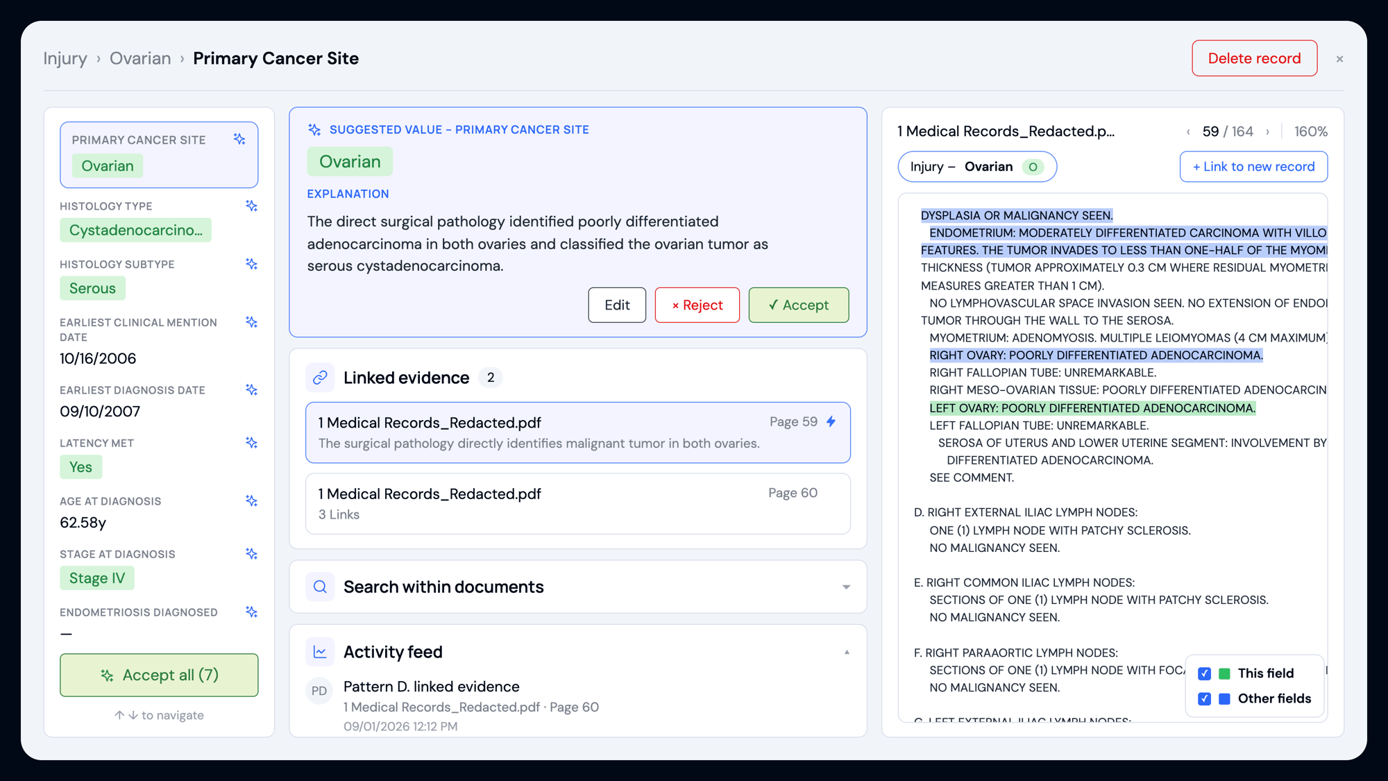 Medical Reviewer dashboard showing review work surface