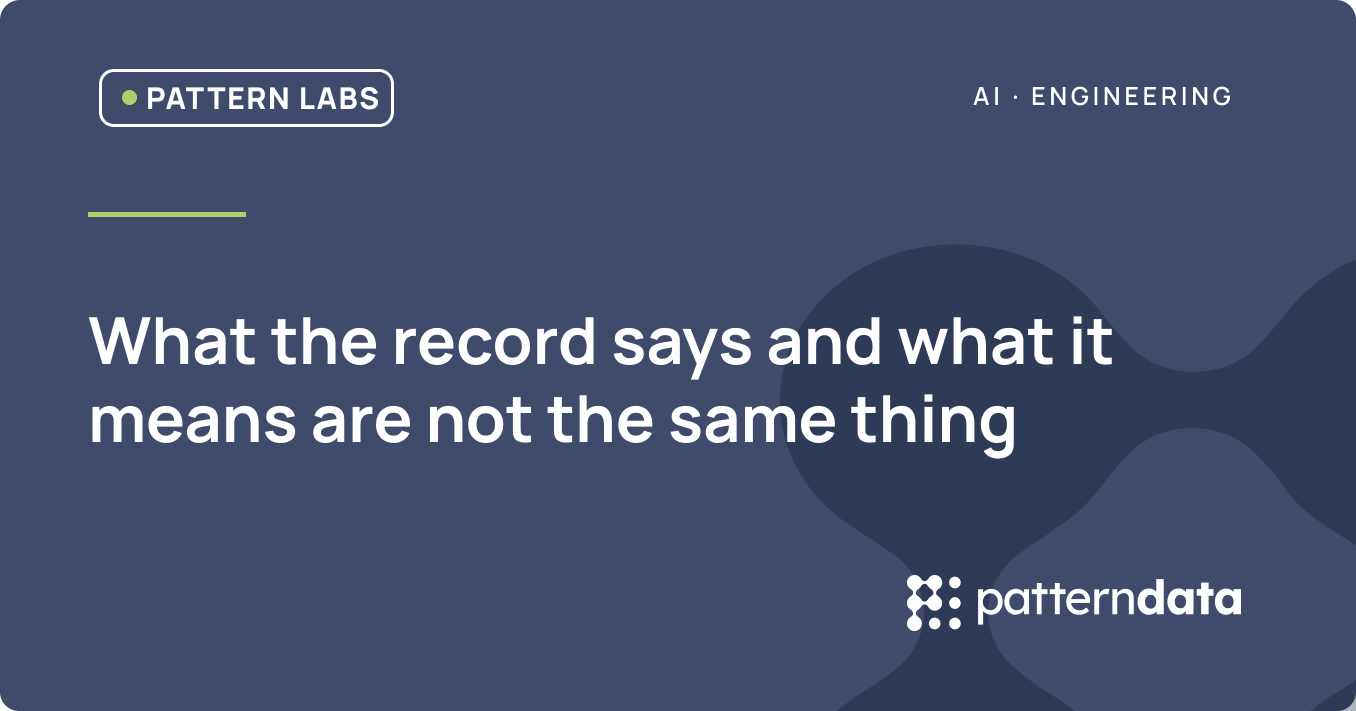 What the record says and what it means are not the same thing